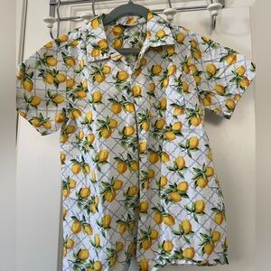 Janie and Jack Lemon Pattern Polo Shirt